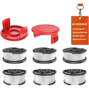 Reservespoel voor accu-grastrimmers - Compatibel met 18V modellen - 6 spoelen en 2 afdekkingen