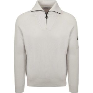 Suitable Half Zip Trui Tias Cooldry Knit Greige - Maat M - Heren - Schipperstrui - Schipperstrui met rits - Volwassen mannen