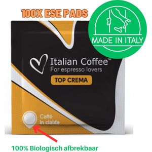 100x ESE 44mm Koffiepads - Italian Coffee - Top Crema - Italiaanse Koffie