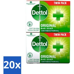20 x Dettol - Zeeptablet - Origineel - Antibacterieel - 2x 100g Zeeptabletten - Bacteriën - Frisse Geur - Zeeptabletten