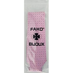 Fako Fashion® - Luxe Stropdas - 145cm - 8cm - Roze Met Blauwe Stip