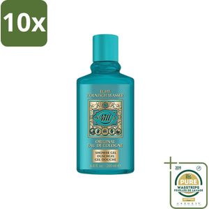 10 x 4711 - Echt Kölnisch Wasser - Douche Gel - Original Eau De Cologne - 200 ml - Grootverpakking - 4711 Douche Gel - Echt Kölnisch Wasser - Eau De Cologne Douche Gel - Verfrissende Geur - Bad En Douche Gel