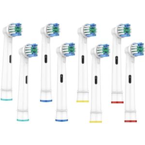 Vervangende Opzetborstels voor Oral-B – 8 stuks – Zachte Borstels – Compatibel met gangbare Oral-B modellen