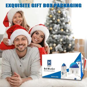 Dikke Fleece Plaid 220x240 cm Donkergrijs - Zacht en Warm Dubbelzijdig Omkeerbaar