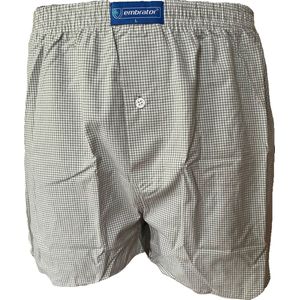 Embrator mannen Boxershort geweven katoen olijfgroen/wit XXL