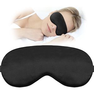 Slaapmasker - Oogmasker Voor Slaaplicht - Zacht - Met Verstelbare Elastische Band - Zwart