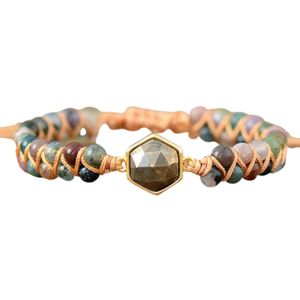 Marama - armband Onyx Star - damesarmband - edelsteen - gevlochten - verstelbaar - vegan - cadeau voor haar