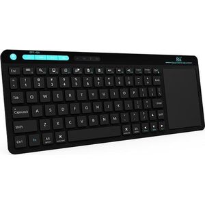 Rii mini K18 comfortabel media keyboard met functietoetsen en touchpad (2.4G), 260 x 58 x 5mm, 280 mAh accu