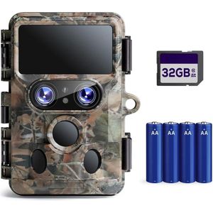 Lexium Wildcamera voor Buiten - Wildcamera met Nachtzicht - WiFi - Hoge Resolutie - Waterdicht - Wild Camera - Premium