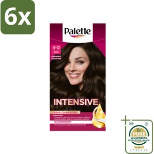 Poly Palette - Haarverf - Donkerbruin 800 - 115ml - Voordeelverpakking - 6 stuks - Permanente haarverf - Arganolie