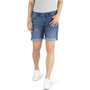 Mustang Dames Short Broeken Bermuda regular/straight Fit Blauw Volwassenen Korte Jeans Broek