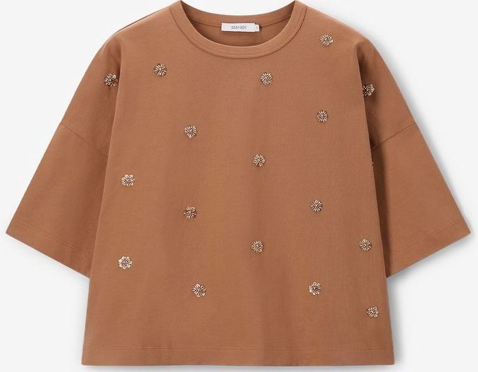 Sissy-Boy - Bruin - Jersey T-shirt - Korte Mouwen - Oversized Fit