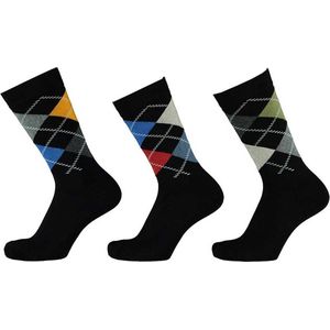 6-Pack Modal Fashion Sokken Apollo 121461001-001 - Multi Zwart - Maat 35-38