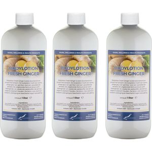 Bodylotion Fresh Ginger 1 Liter - set van 3 stuks