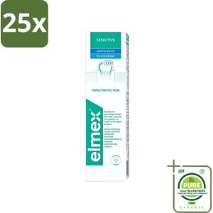 25 x Elmex - Tandpasta - Sensitive Whitening - Triple Protection - 75 ml - Grootverpakking - Tandpasta - Gevoelige Tanden - Whitening - Elmex - Mondverzorging