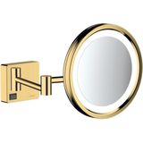 Hansgrohe Addstoris make-up spiegel led 3x vergr. polished gold optic