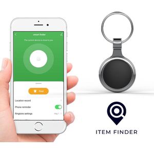 Item Finder - Nooit meer spullen kwijt - Bluetooth tracker - Keyfinder - zwart - 50 meter bereik - Sleutel vinder - Key finder - Key tracker