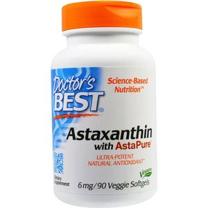 Doctor's Best Astaxanthin with AstaPure, 6mg - 90 veggie softgels