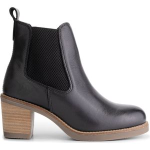 Travelin' Ivry - Dames enkellaars - 100% leer - Chelsea boots - Zwart