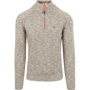 New Zealand Auckland - Half Zip Trui Waimauku Beige - Heren - Maat M - Regular-fit