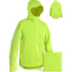 Waterdicht en Ademend Fietsjack voor Heren en Dames - Reflecterend en Compact Opvouwbaar Regenjack met Capuchon