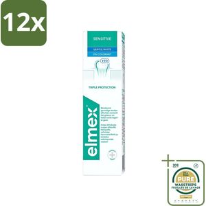 Elmex - Tandpasta - Sensitive Whitening - Triple Protection - 75 ml - Voordeelverpakking - 12 stuks - Whitening - Elmex