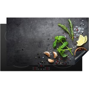 KitchenYeah inductie beschermer 90x55 cm - Kruiden - Stilleven - Kookplaataccessoires - Afdekplaat voor kookplaat - Anti slip mat - Keuken decoratie inductieplaat specerijen - Inductiebeschermer - Inductiemat - Beschermmat voor fornuis