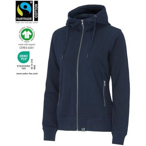 Cottover F. TERRY FULL ZIP HOOD LADY - GOTS GECERTIFICEERD 141509 - Marine - L