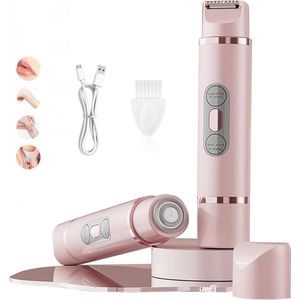 Silky Smooth Scheerapparaat - Dames - Elektrische Scheerapparaten Vrouwen - Scheerapparaat - Epilator - Dames - Shaver - Ladyschaver - Haar Verwijderaar - 2 in 1 Electric Lady Shaver - roze