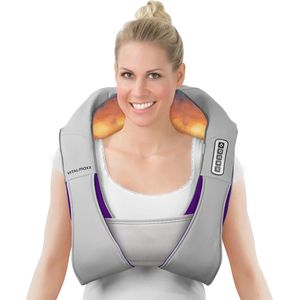 Shiatsu nekmassageapparaat met warmte voor schouder, nek, rug en benen | 3-in-1 massage met kneedfunctie en vibratie