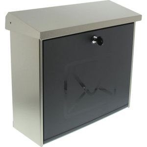 Roestvrijstalen brievenbus met gesatineerde kunststof deur voor A4-inworp - EU-norm EN 13724