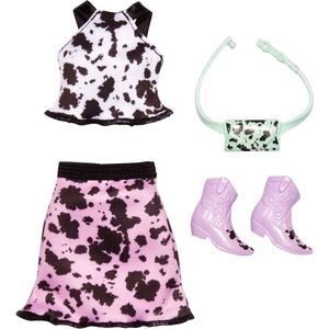 Barbie Kleding Outfit 'Zebra' - Rok, Top, Laarzen en Heuptasje - Accessoires