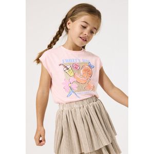 GARCIA Meisjes Chest print T-shirt Roze Korte mouw
