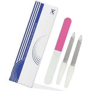 XE Nagel Bestanden en Bufferset - Nagelvijlen en Buffers voor Natuurlijke Nagels - 5 stuks