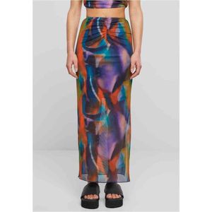 Urban Classics - All Over Print Mesh Lange rok - M - Multicolours