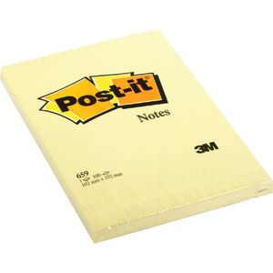 Post-it® memoblok geel - 102 x 152 mm - 100 vellen