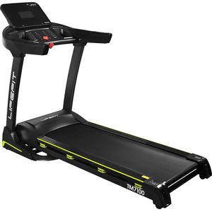 LifeFit TM7100 Elektrische Loopband inklapbaar – 6 PK Motor, Snelheden tot 20 km/u, Automatische Kanteling 0-20%, 135x48 cm Loopvlak, 7"" LCD-Scherm, HRC & BODYFAT-Programma's, Bluetooth Sport Connect, Opvouwbaar met Tablethouder