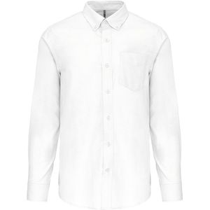Kariban Heren Oxford overhemd lange mouwen K533 - White - S