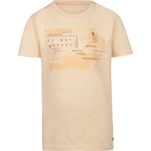 No Way Monday-Boys T-shirt ss- Faded peach - Maat 134