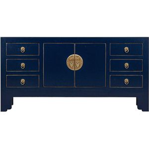 Fine Asianliving Chinese TV Kast Midnight Blauw - Orientique Collectie B121xD37xH61cm Chinese Meubels Oosterse Kast
