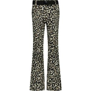 Emski - Panter Skibroek – Dames skikleding – softshell Wintersportbroek met panterprint