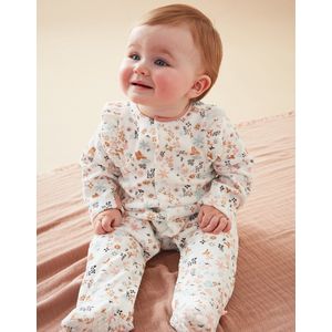 1-delige pyjama met bloemetjes uit fluweel