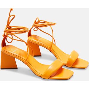 Mangará Caúna Dames sandalen Geitenleer - 6.5cm blokhak - Oranje - Maat 37