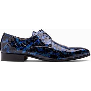 Paulo Bellini Carbonia Heren Veterschoenen Zwart / Blauw Lak