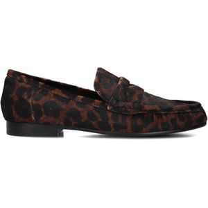 Bibi Lou - Loafers - Cognac/Zwart - Ponyhair en Leer