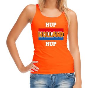 Oranje fan tanktop voor dames - hup Holland hup - Nederland supporter - EK/ WK kleding / outfit M