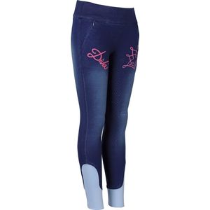 Harry's Horse Rijbroek Equitights Denim Diva Stella Full Grip Lichtblauw - 128