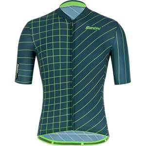 Santini Fietsshirt Korte mouwen Groen Heren - Eco Sleek Dinamo S/S Jersey Military Green - M