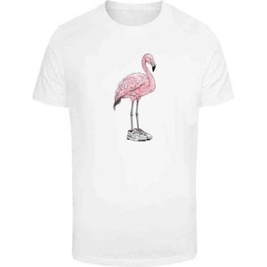 Mister Tee - Flamingo Baller Heren T-shirt - S - Wit