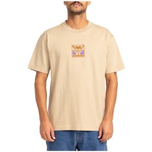 Rvca Morocco Palms T-shirt Met Korte Mouwen Beige L Man